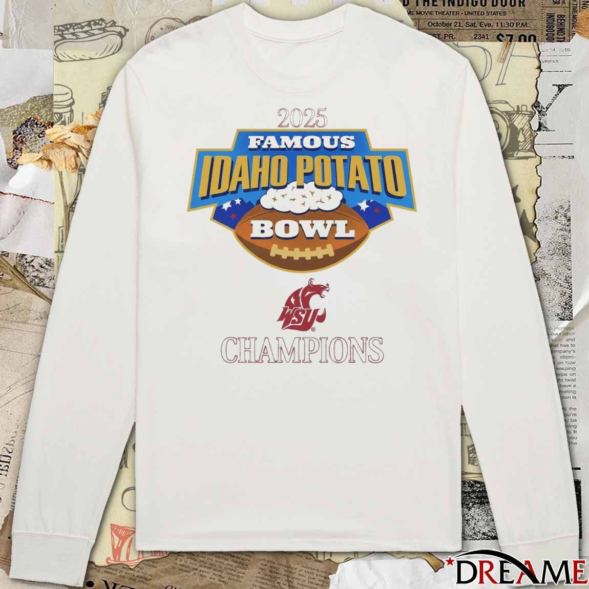 WSU Washington State Cougars 2025 Famous Idaho Potato Bowl Champions t-shirt