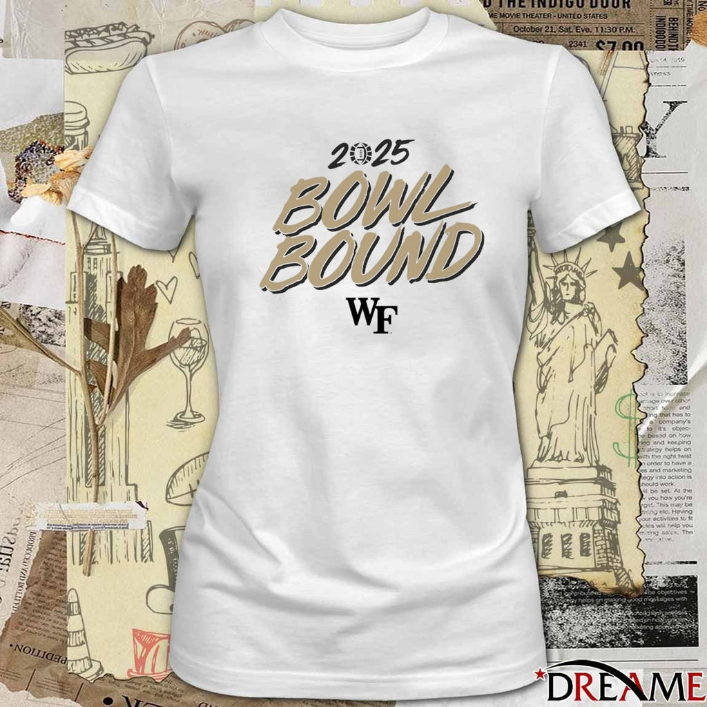 Wake Forest Demon Deacons Football NCAA 2025 Bowl Bound t-shirt