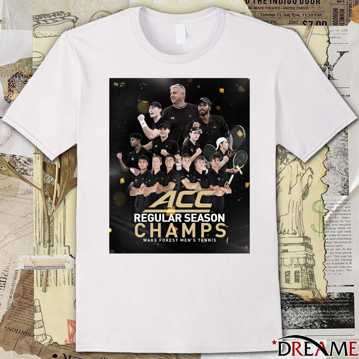 Wake Forest Men’s Tennis 2026 ACC Regular Season Champs Poster t-shirt