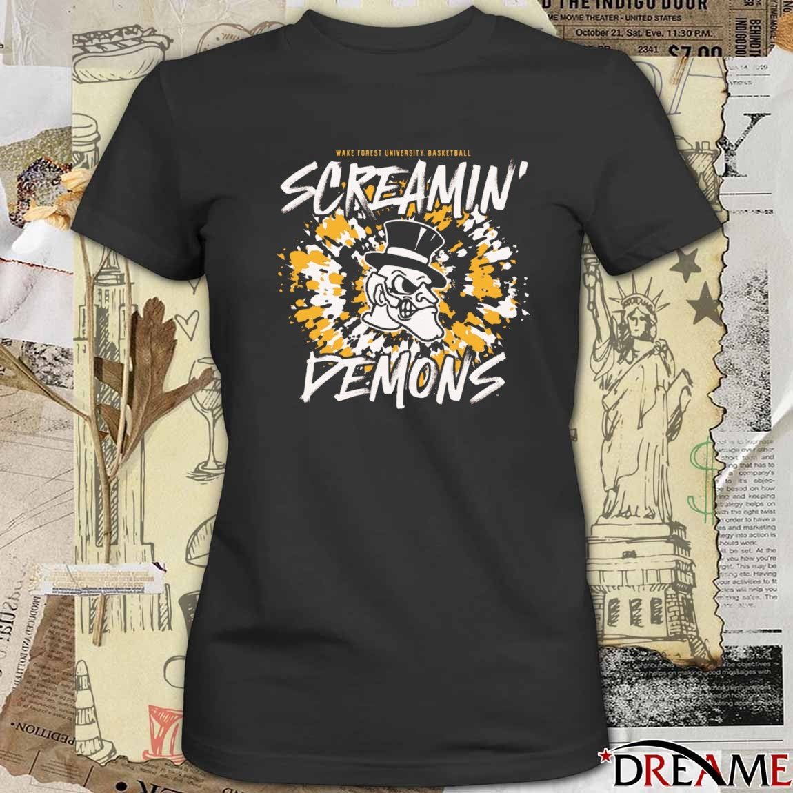 Wake Forest University Basketball Screamin Demons Tie-Dye Nation t-shirt