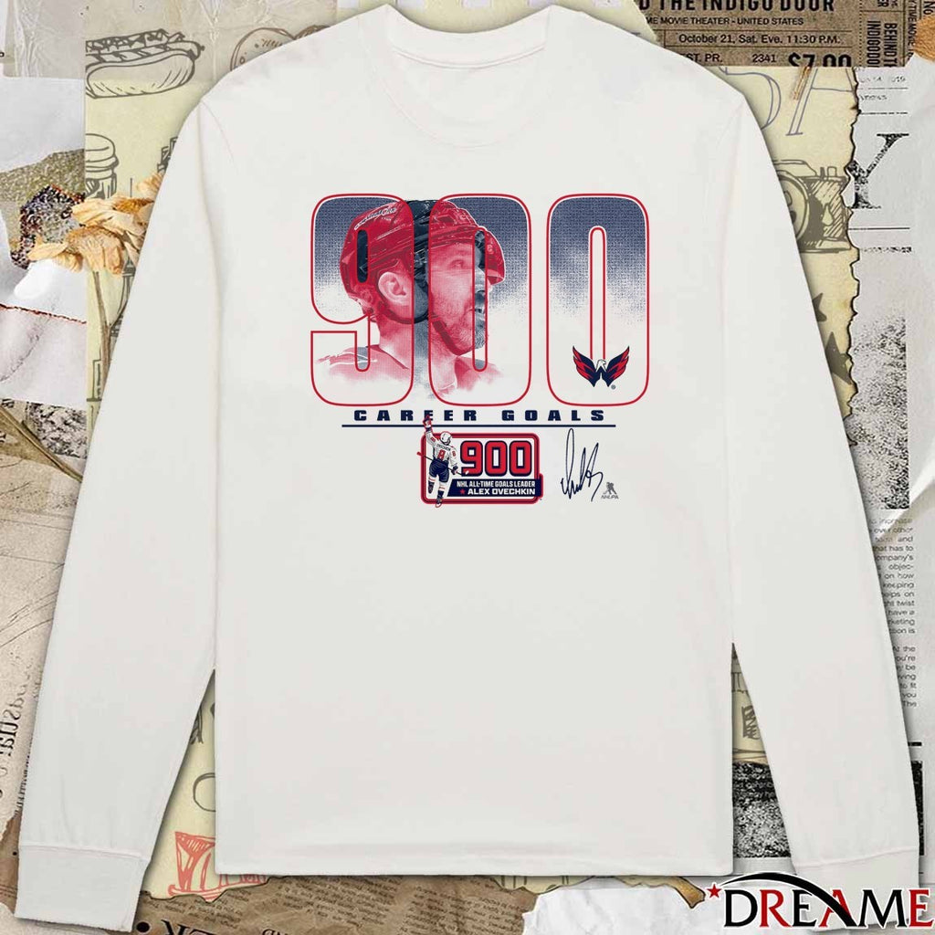 Washington Capitals Alexander Ovechkin 900th All Time Goals Leader Career Goal Signature t-shirt