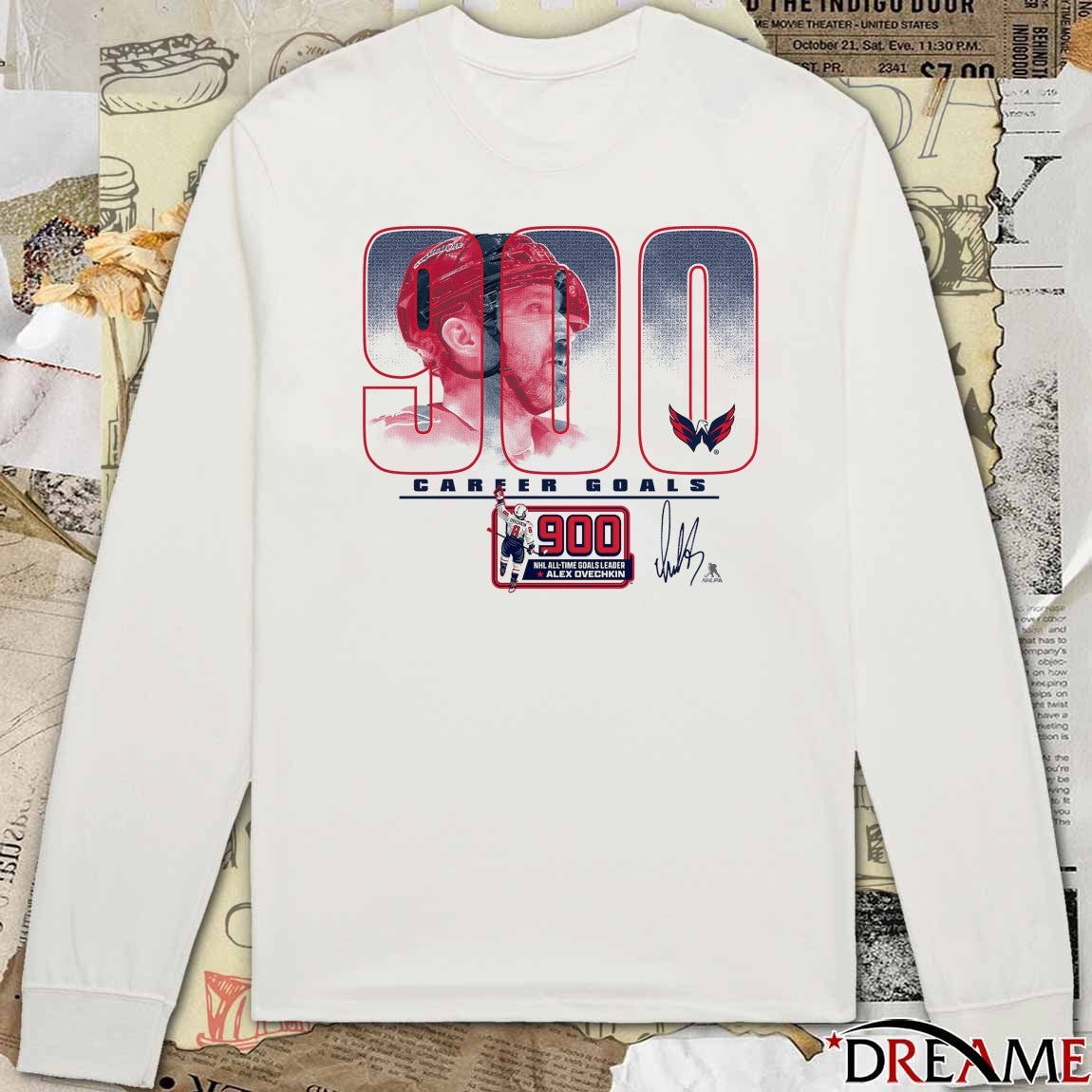 Washington Capitals Alexander Ovechkin 900th All Time Goals Leader Career Goal Signature t-shirt