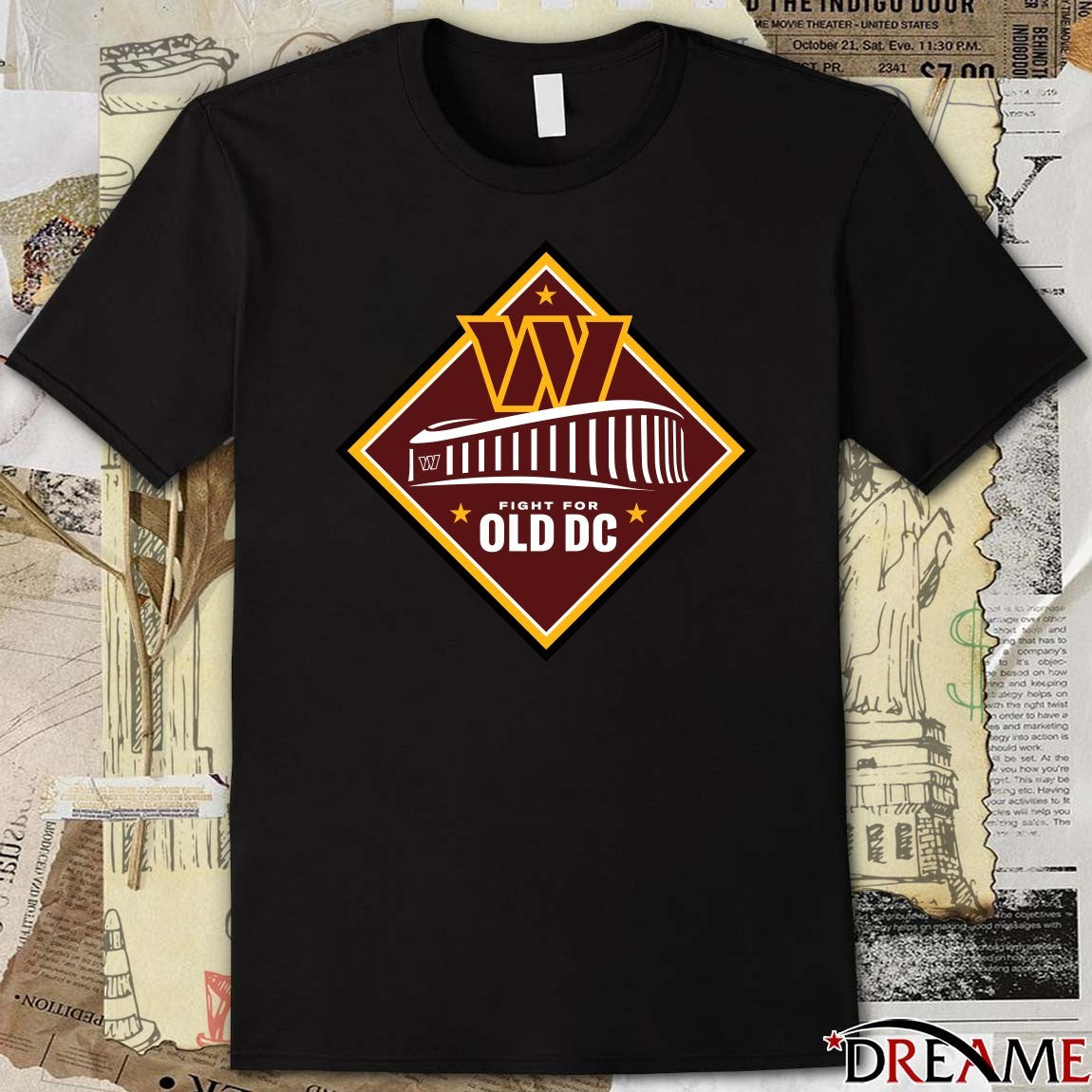 Washington Commanders RFK Stadium Fight For OLD DC t-shirt