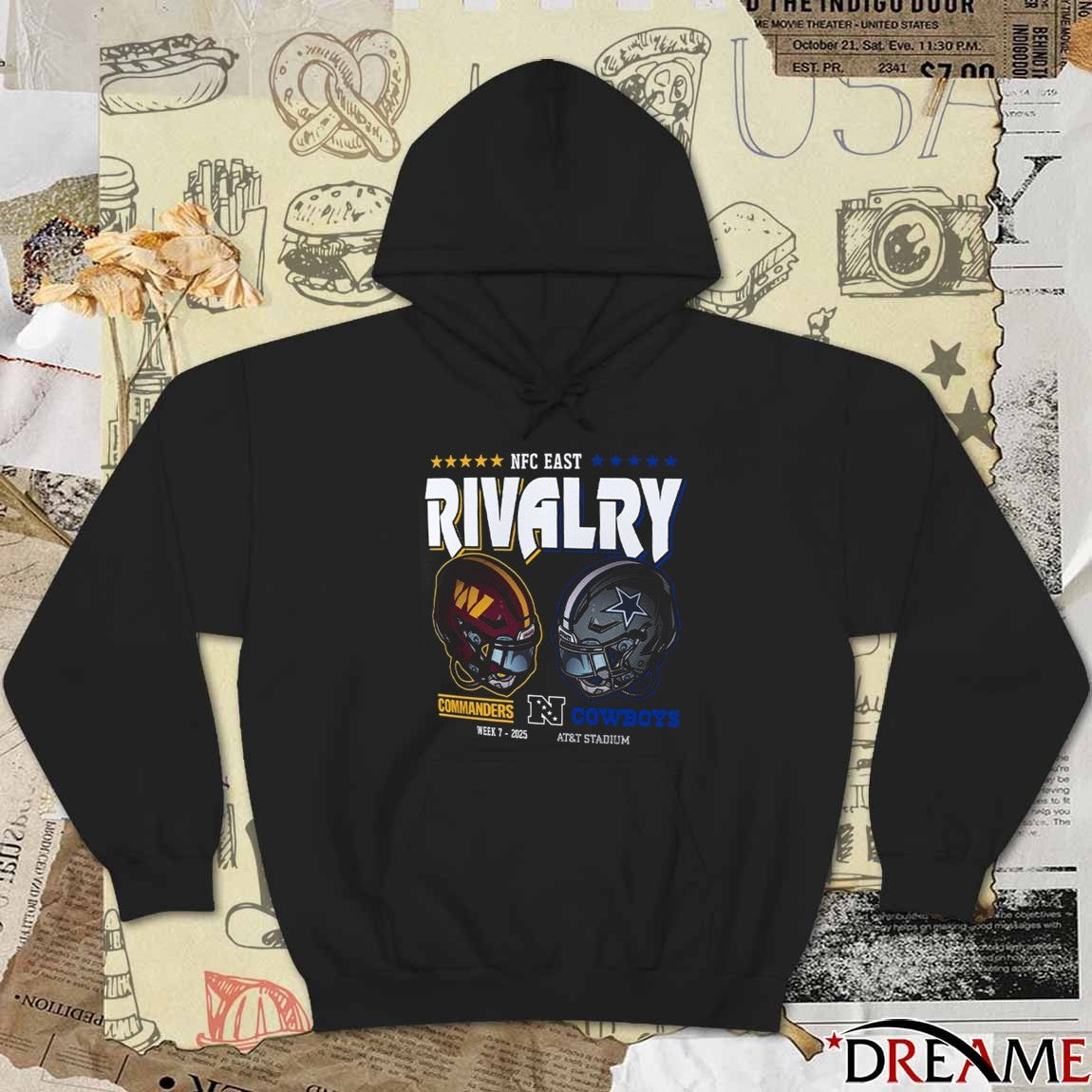 Washington Commanders Vs Dallas Cowboys 2025 NFC East Rivalry Week 7 2025 AT&T Stadium t-shirt