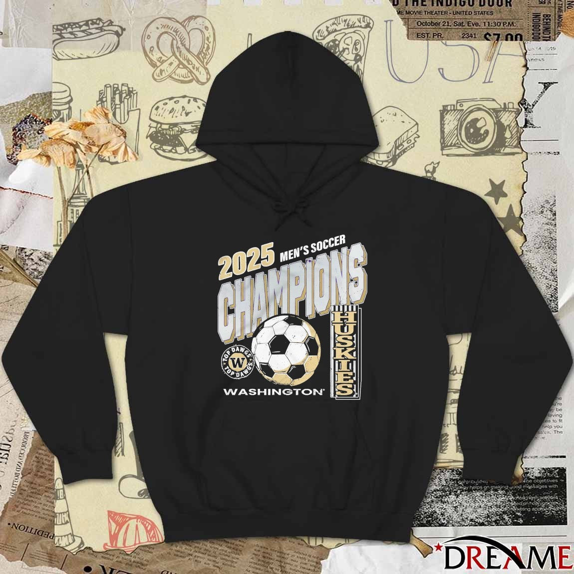 Washington Huskies 2025 Men’s Soccer Champions Top Dawgs t-shirt