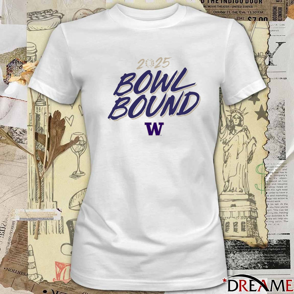 Washington Huskies Football NCAA 2025 Bowl Bound t-shirt