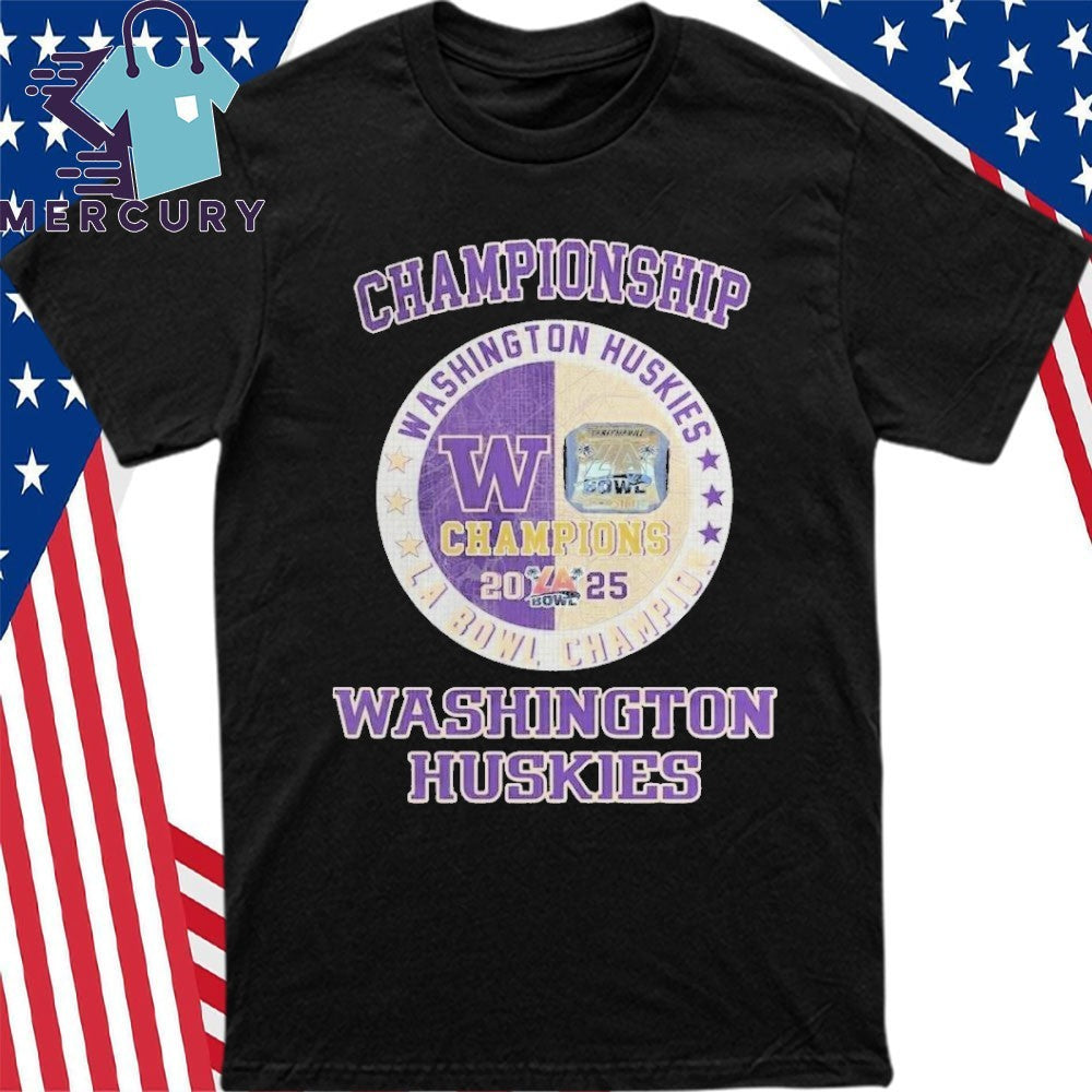 Washington Huskies Wins LA Bowl Championship 2025 Champions Shirt
