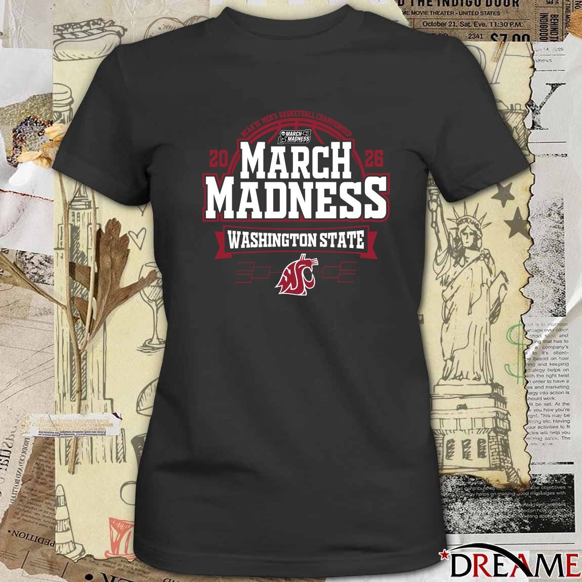 Washington State Cougars 2026 NCAA DI Men’s Basketball Championship March Madness Bound t-shirt