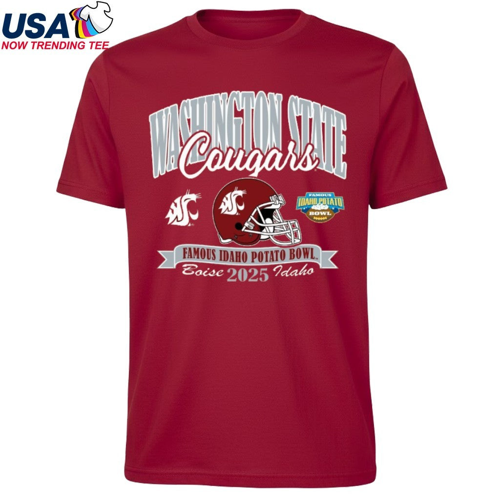 Washington State Cougars Football 2025 Potato Bowl Helmet Shirt