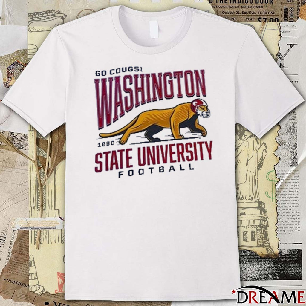 Washington State Cougars Go Cougs Washington State University Football 1890 t-shirt
