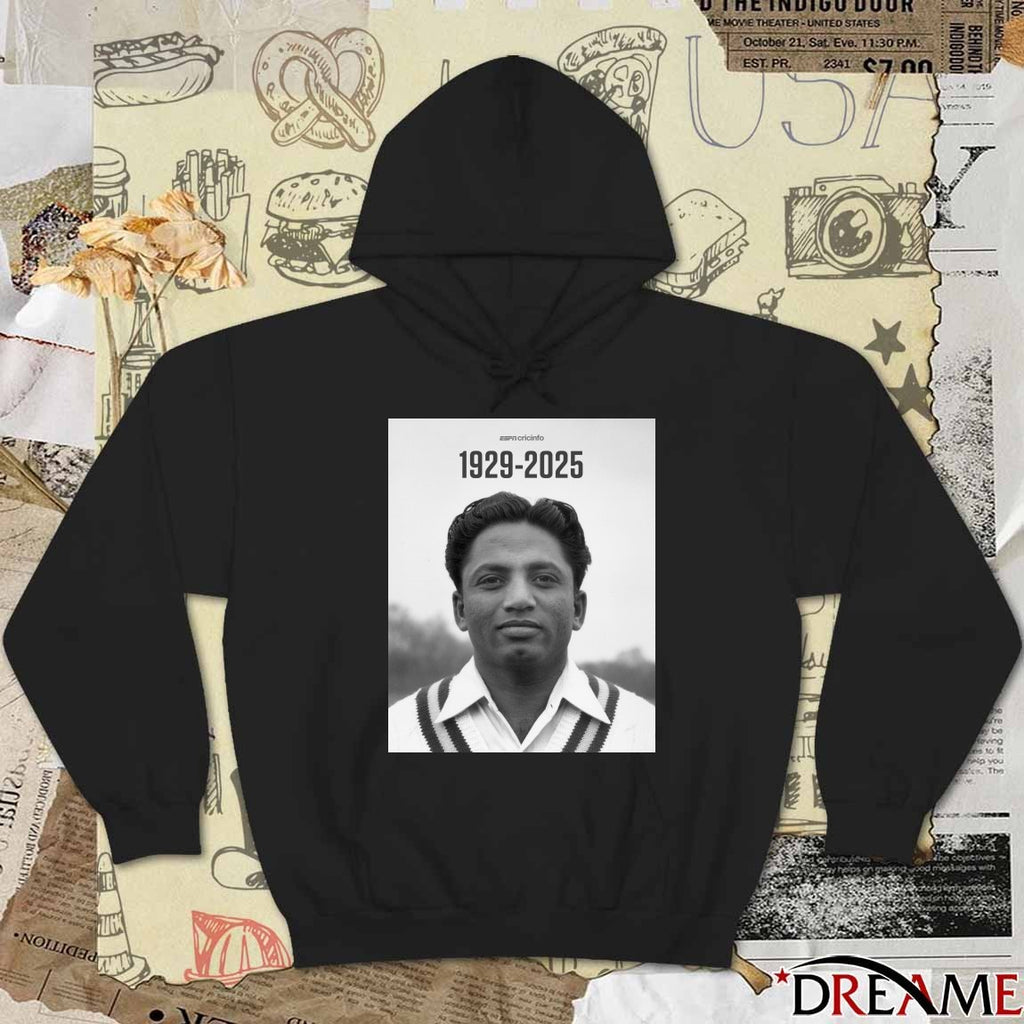 Wazir Mohammad Has Died At The Age Of 95 1929 – 2025 ESPNcricinfo Poster t-shirt