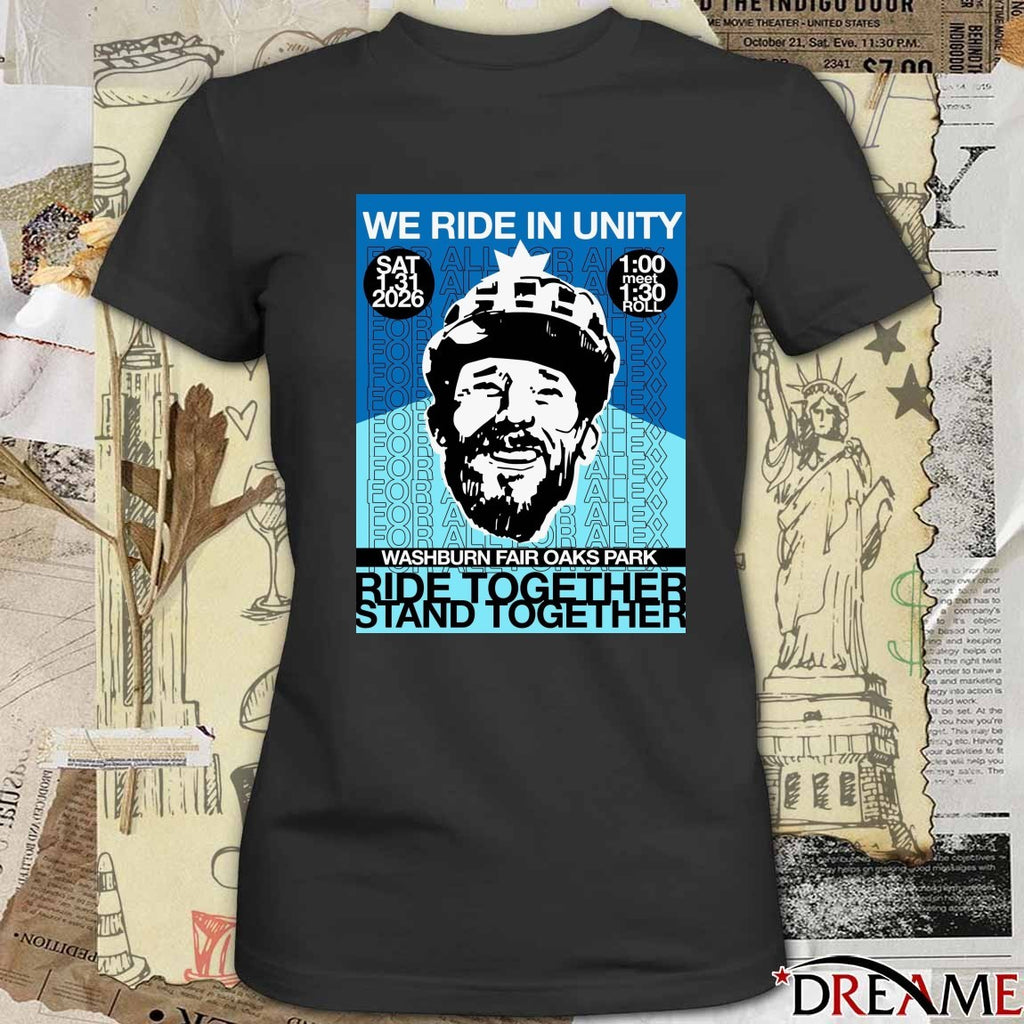We Ride In Unity Ưashburn Fair Oaks Park Ride Together Stand Together Poster t-shirt