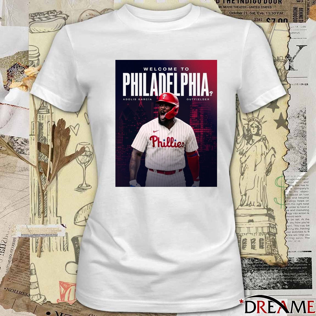 Welcome To Philadelphia Phillies Adolis García El Bombi Outfielder Poster t-shirt