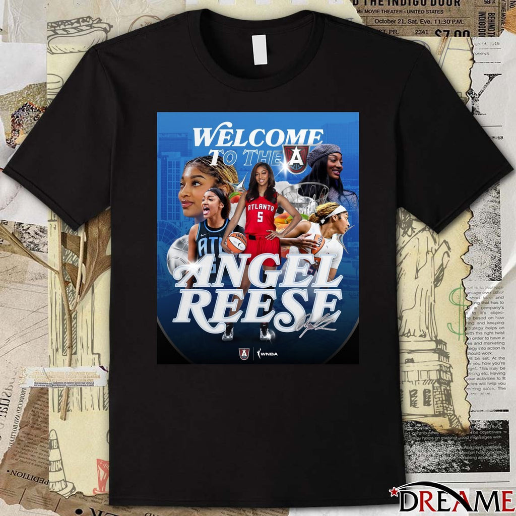 Welcome To The Atlanta Dream Angel Reese Signature Poster t-shirt