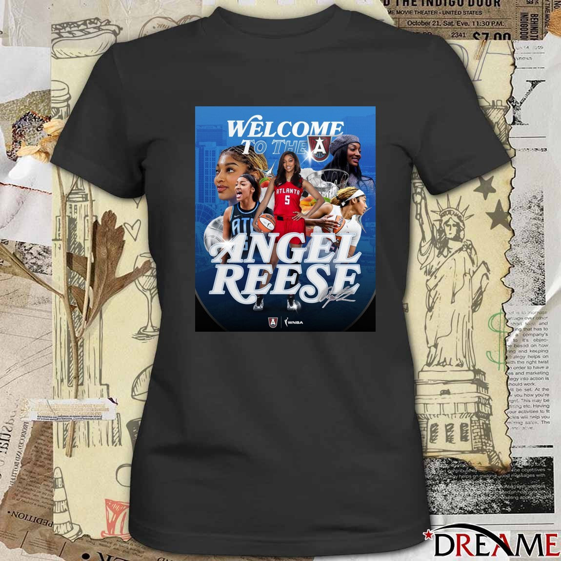 Welcome To The Atlanta Dream Angel Reese Signature Poster t-shirt