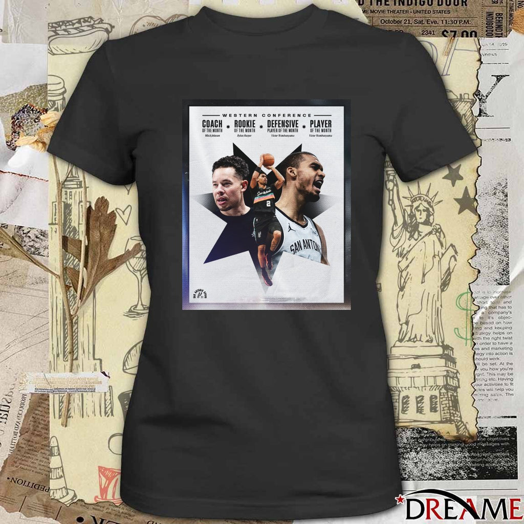 Western Conference Player, Rookie and Coach of the Month honors Poster t-shirt