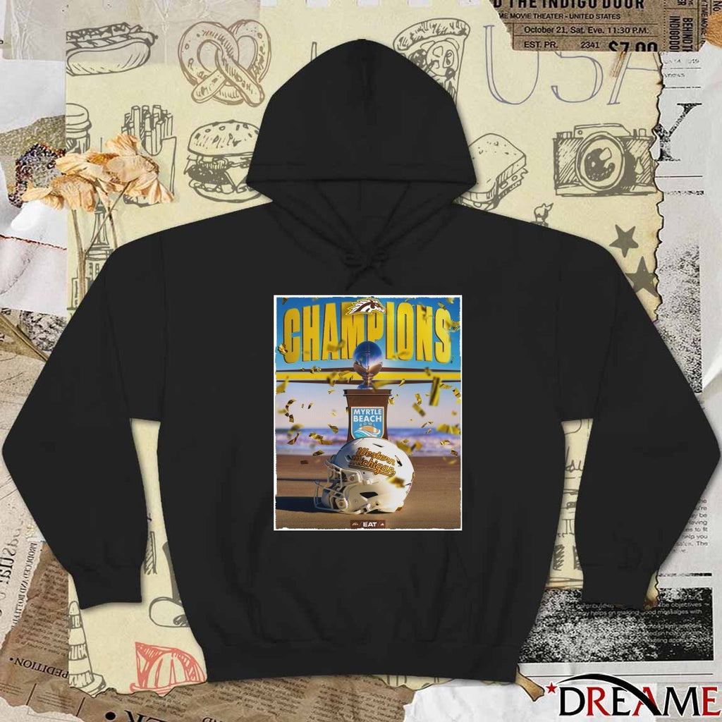 Western Michigan Broncos 2025 Myrtle Beach Bowl Champions Poster t-shirt