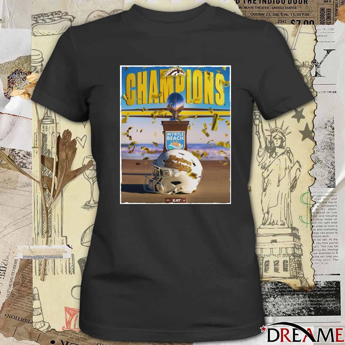 Western Michigan Broncos 2025 Myrtle Beach Bowl Champions Poster t-shirt