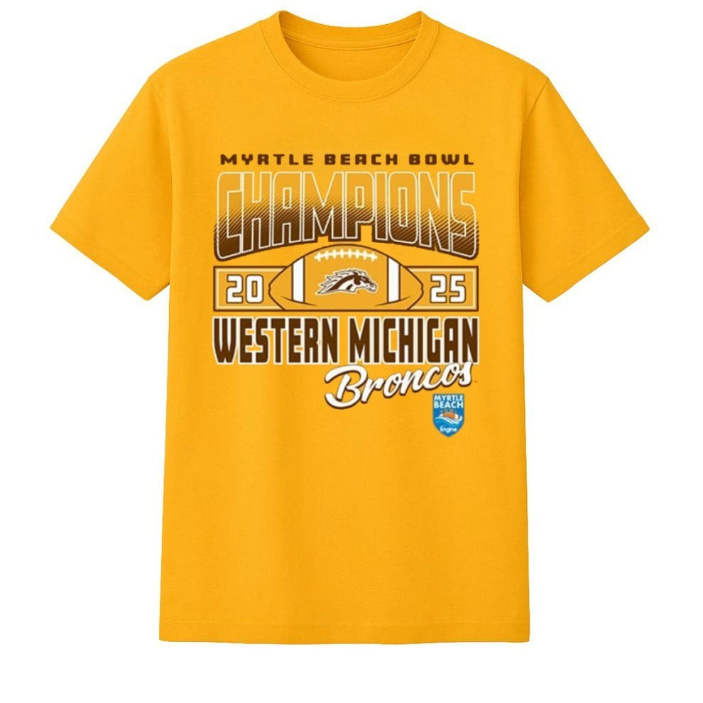 Western Michigan Broncos Football 2025 Myrtle Beach Bowl Champions Shirt
