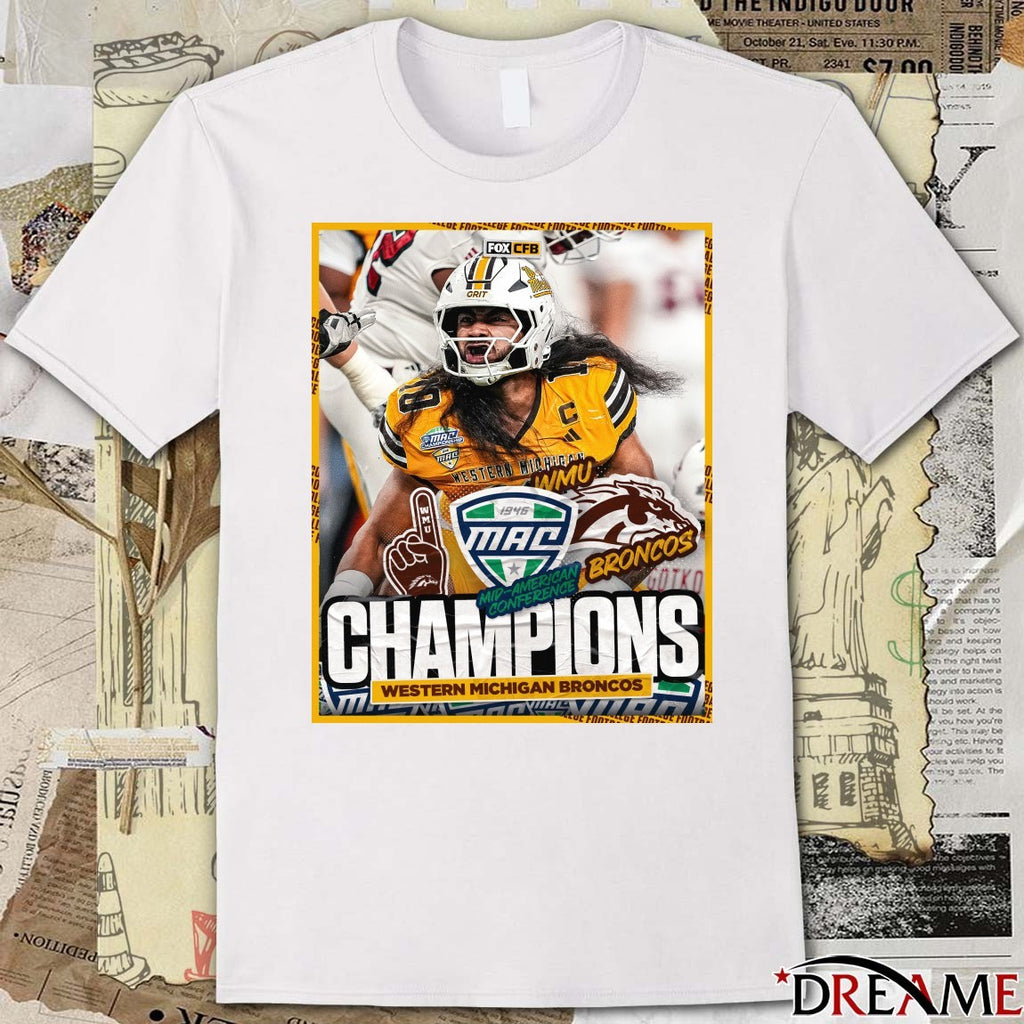Western Michigan Broncos defeated Miami RedHawks 2025 MAC Champions Poster t-shirt