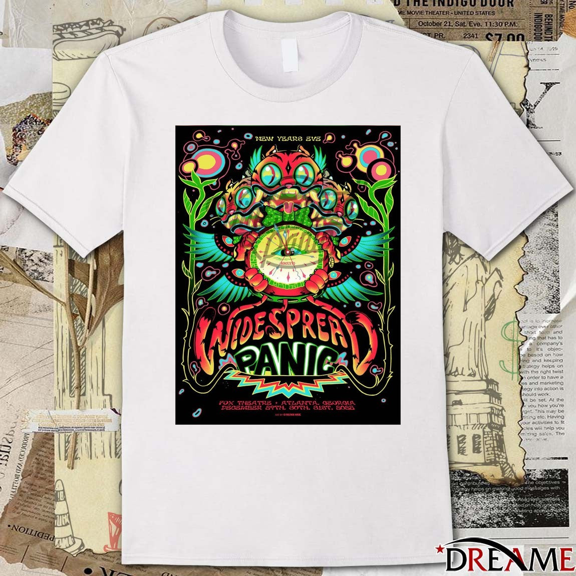 Widespread Panic Fox Theatre Atlanta, Georgia New Year’s Eve December 29-31 2025 Poster t-shirt