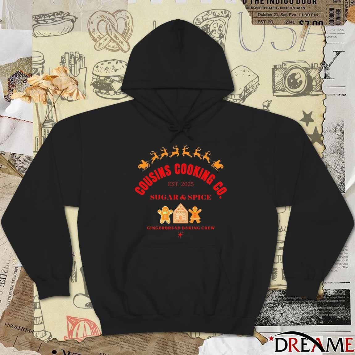 Wifey & Hubby Cooking Co Sugar & Spice Est 2025 Gingerbread Baking Crew t-shirt