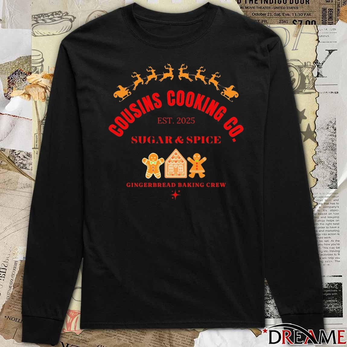 Wifey & Hubby Cooking Co Sugar & Spice Est 2025 Gingerbread Baking Crew t-shirt