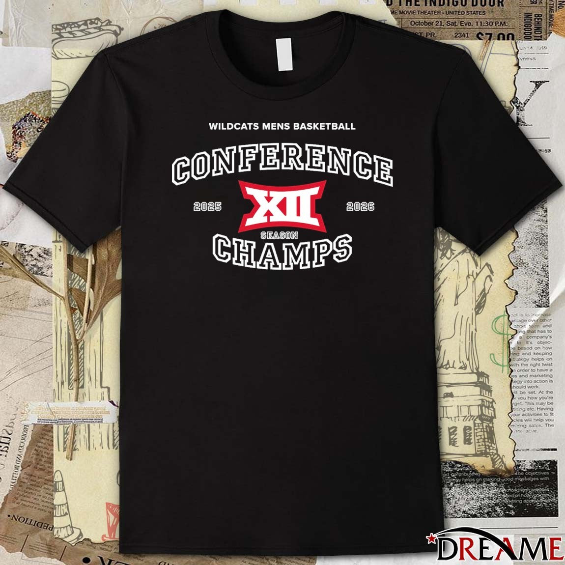 Wildcats Men’s Basketball Conference Championship Big 12 Season 2025 – 2026 t-shirt