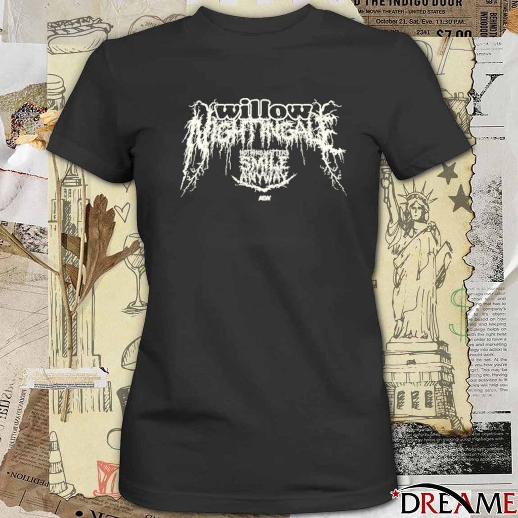 Willow Nightingale – Smiling is Metal AEW 2025 t-shirt