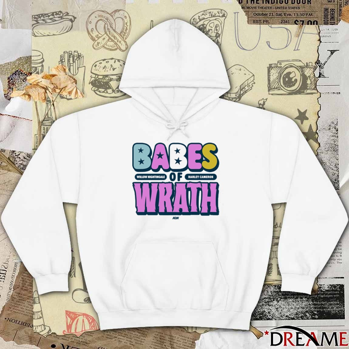 Willow Nightingale and Harley Cameron Babes of Wrath AEW 2025 t-shirt