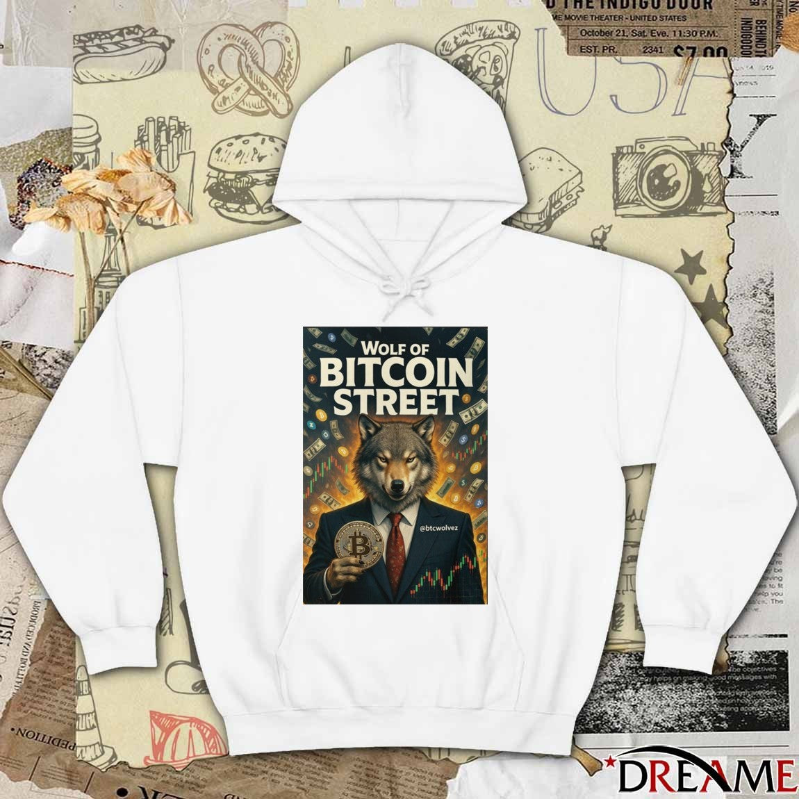 Wolf Of Bitcoin Street Wolf of Wall Street t-shirt