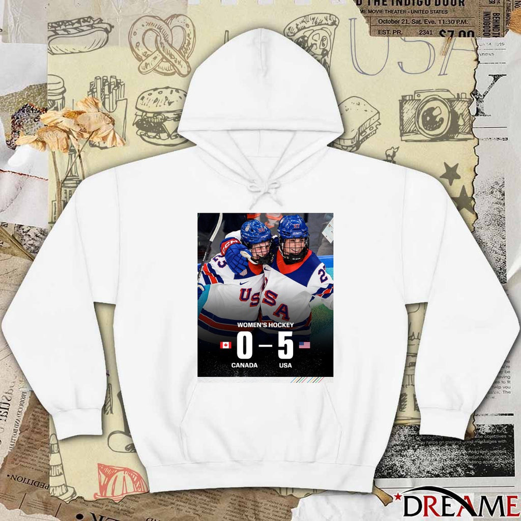Women’s Hockey Final Score Canada 0 – 5 USA Milan Cortina 2026 Poster t-shirt