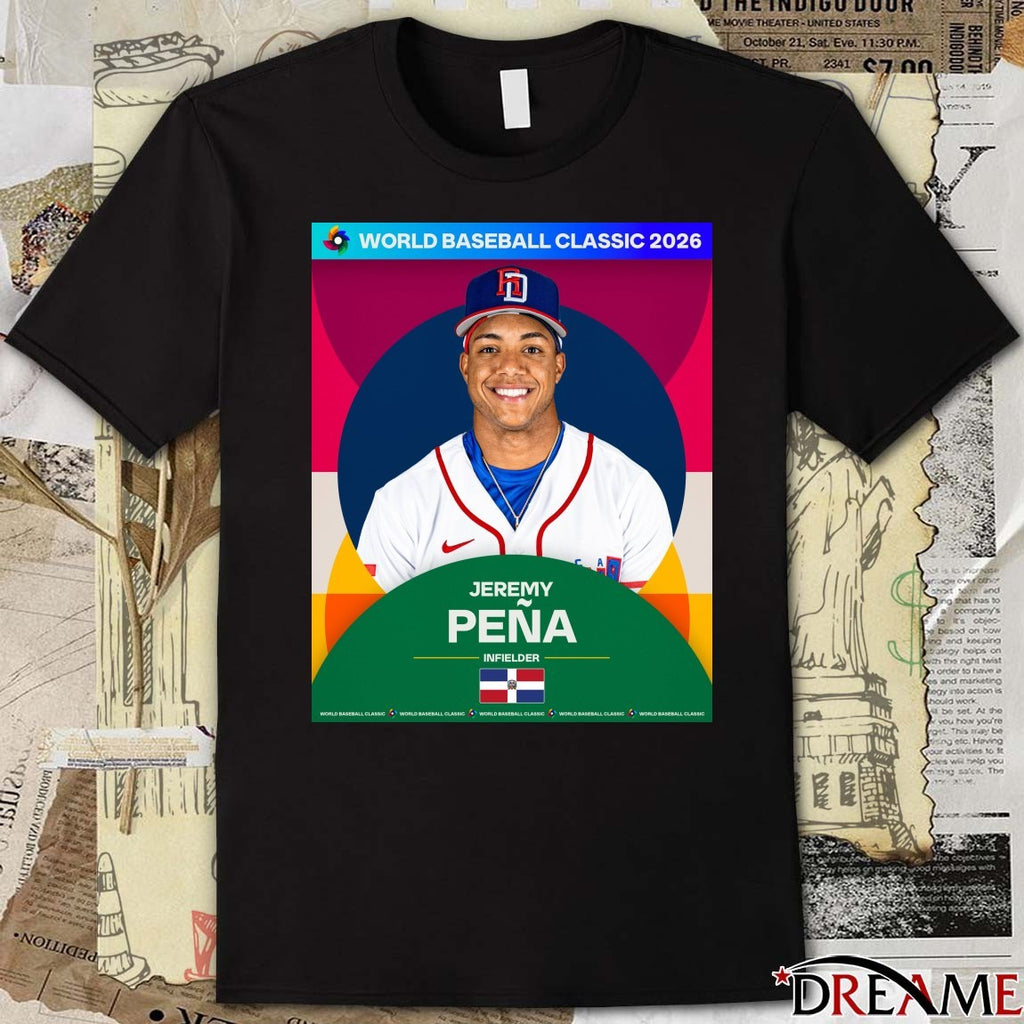 World Baseball Classic 2026 Jeremy Pena Team Dominican Republic Infielder Poster t-shirt
