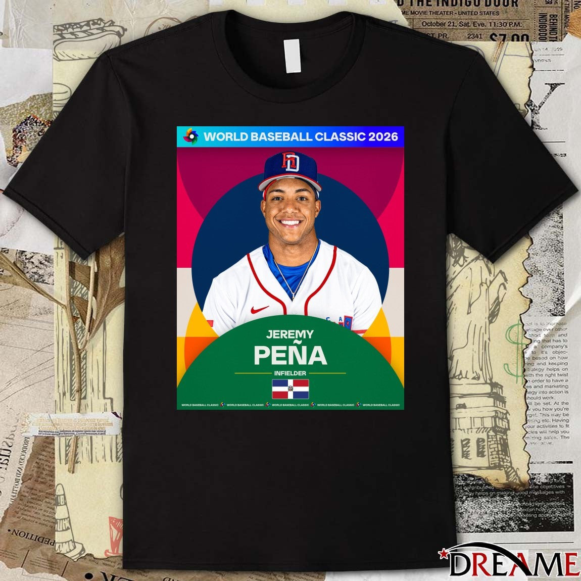 World Baseball Classic 2026 Jeremy Pena Team Dominican Republic Infielder Poster t-shirt