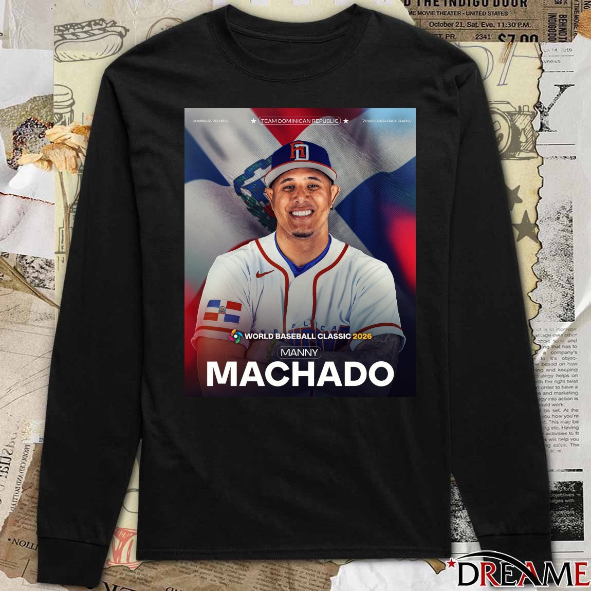 World Baseball Classic 2026 Manny Machado Team Dominican Republic Poster t-shirt
