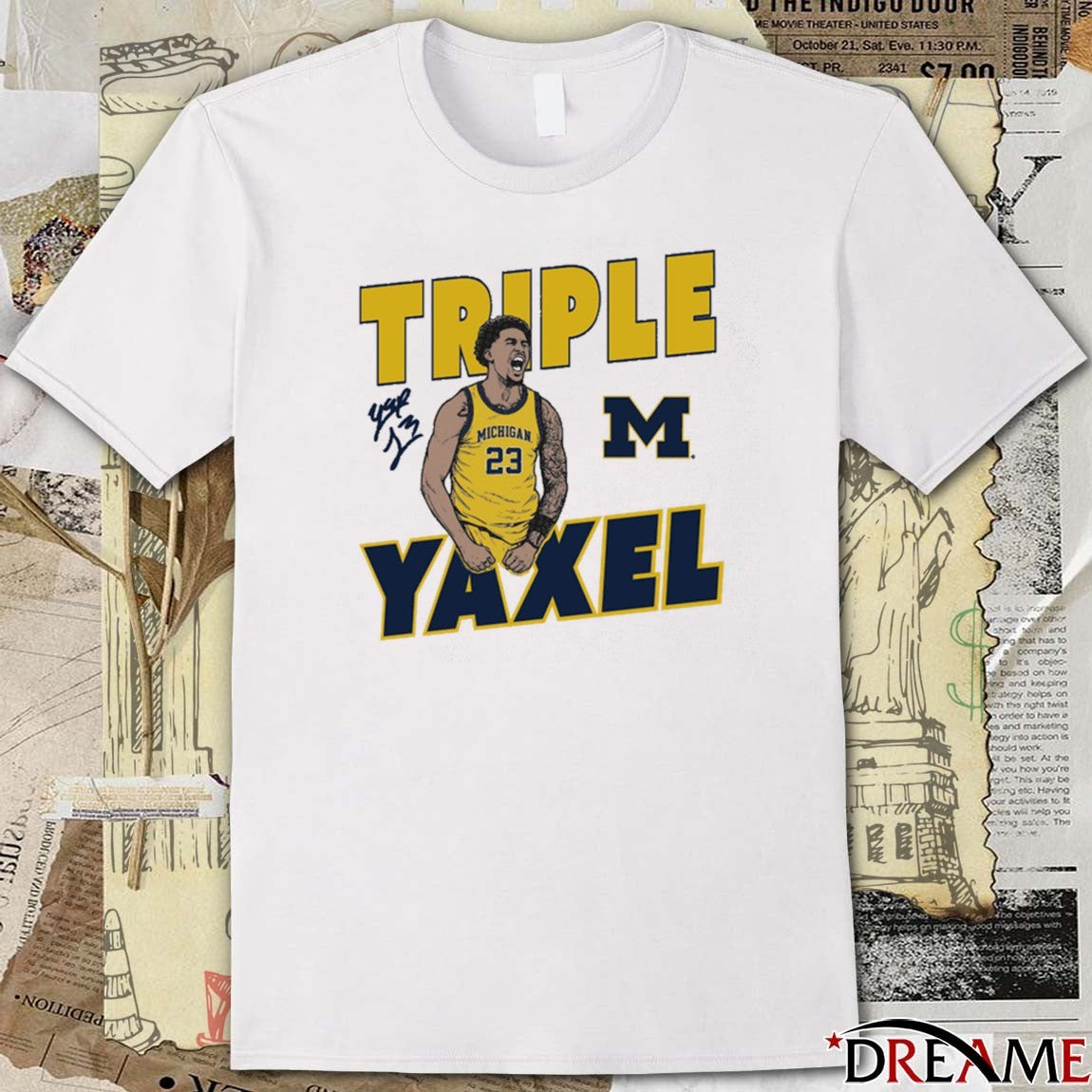 Yaxel Lendeborg Triple Yaxel Michigan Wolverines Basketball Signature t-shirt
