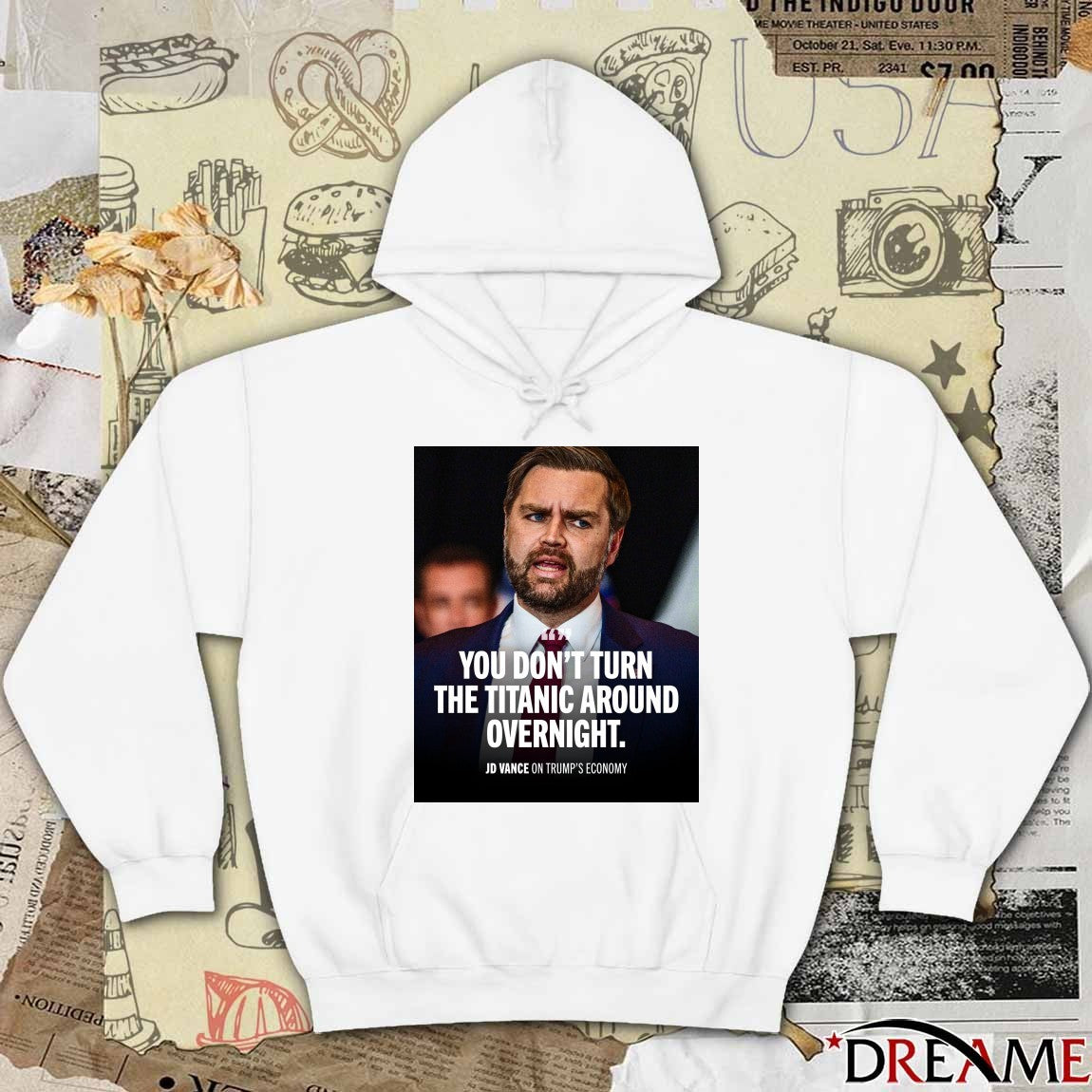 You Don’t Turn The Titanic Around Overnight JD Vance On Trump’s Economy Poster t-shirt