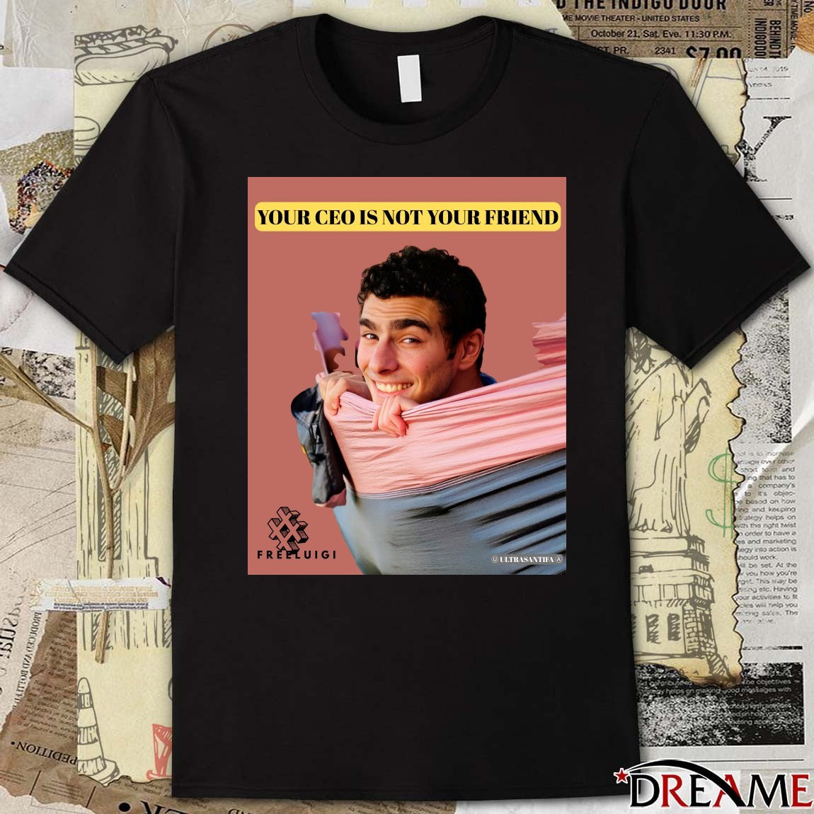 Your Ceo Is Not Your Friend Free Luigi Mangione Poster t-shirt