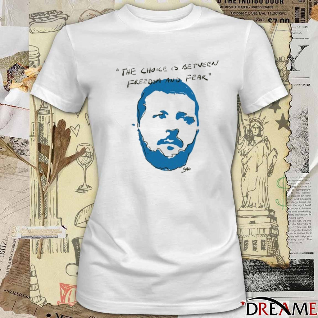 Zelenskyy The Choice Is Between Freedom And Fear 2025 t-shirt