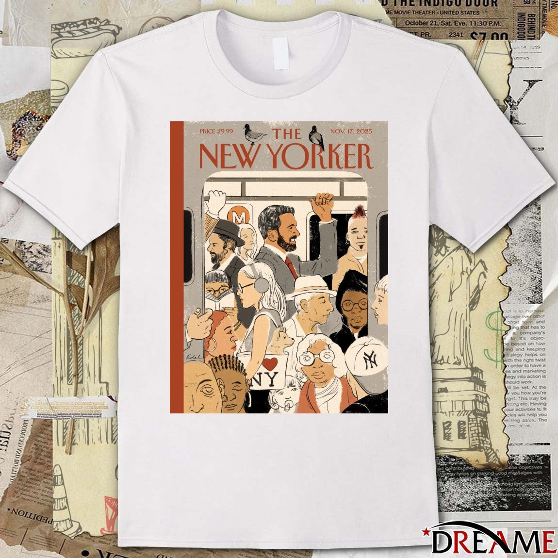 Zohran Mamdani The New Yorker magazine November 17, 2025 Poster t-shirt
