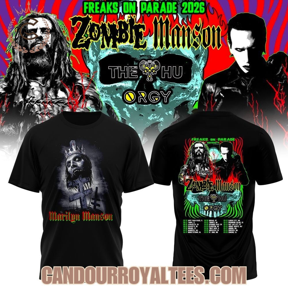 Zombie x Manson Freaks On Parade 2026 Tour Shirt