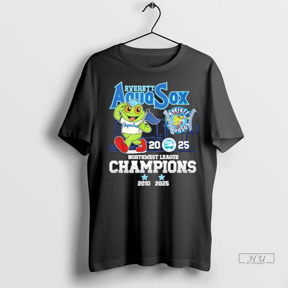 Officials 2025 Northwest League Champions Everett Aquasox Mascot T Shirt