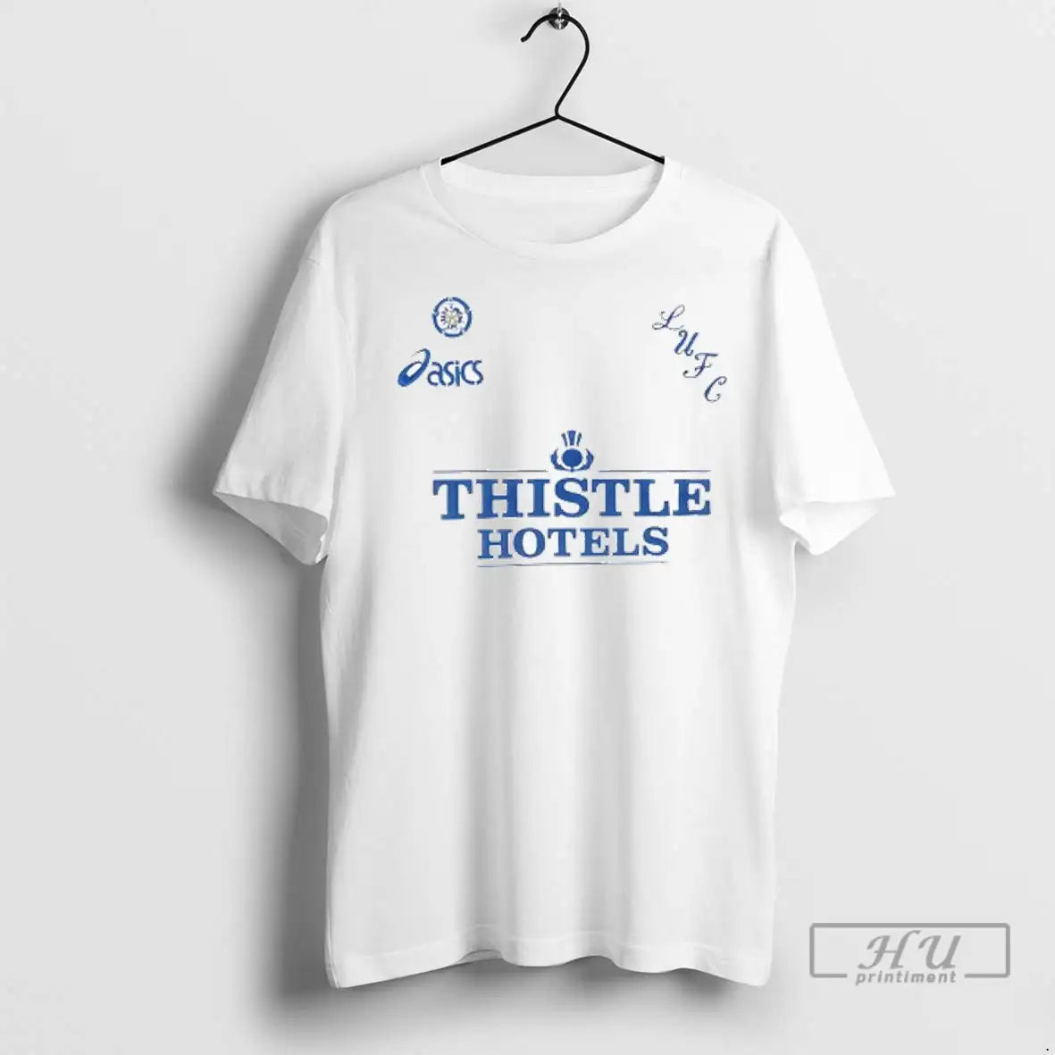 Officials Asics Thistle Hotels Leeds United Home Football Ladies T Shirt