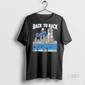 Officials Back To Back Champions Los Angeles Dodgers All Names City Skyline Premium