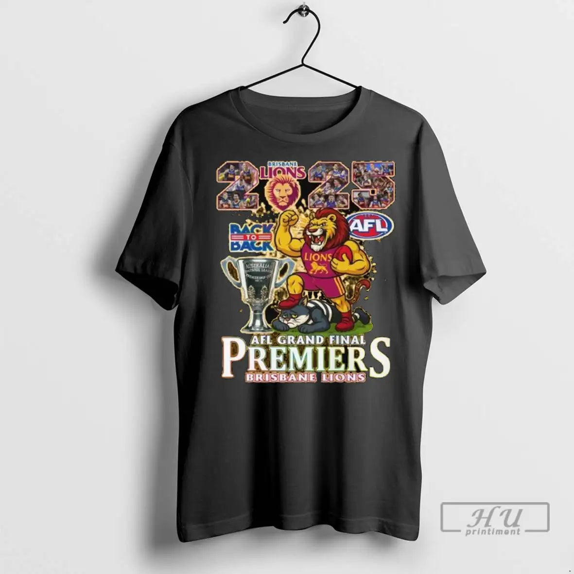 Officials Brisbane Lions Afl Grand Final Premiers 2025 Mascot Long Sleve T Shirt