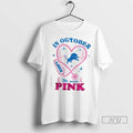 Officials Detroit Lions In October We Wear Pink Two Sided T Shirt