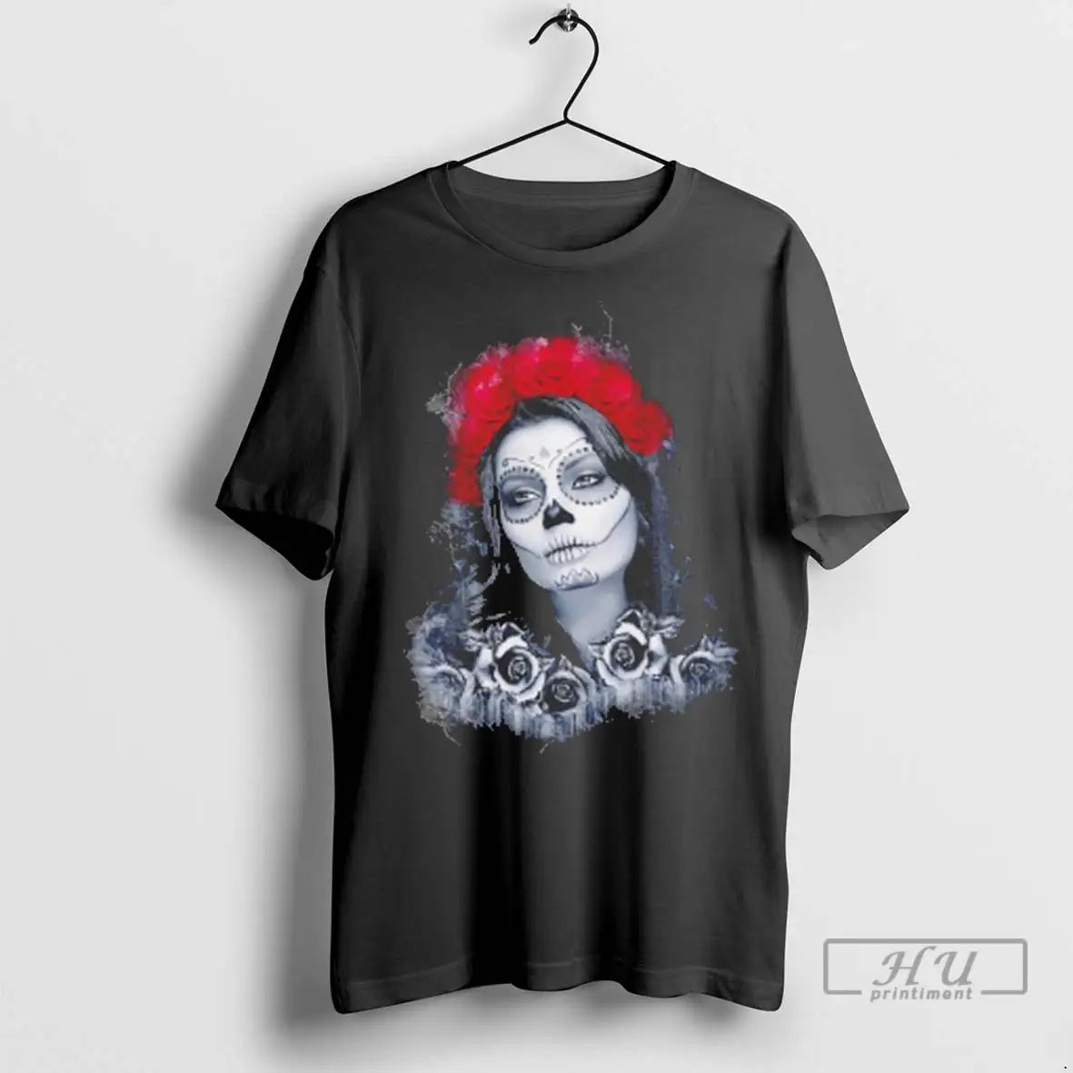 Officials Dia De Los Muertos La Reina De Las Rosas T Shirt