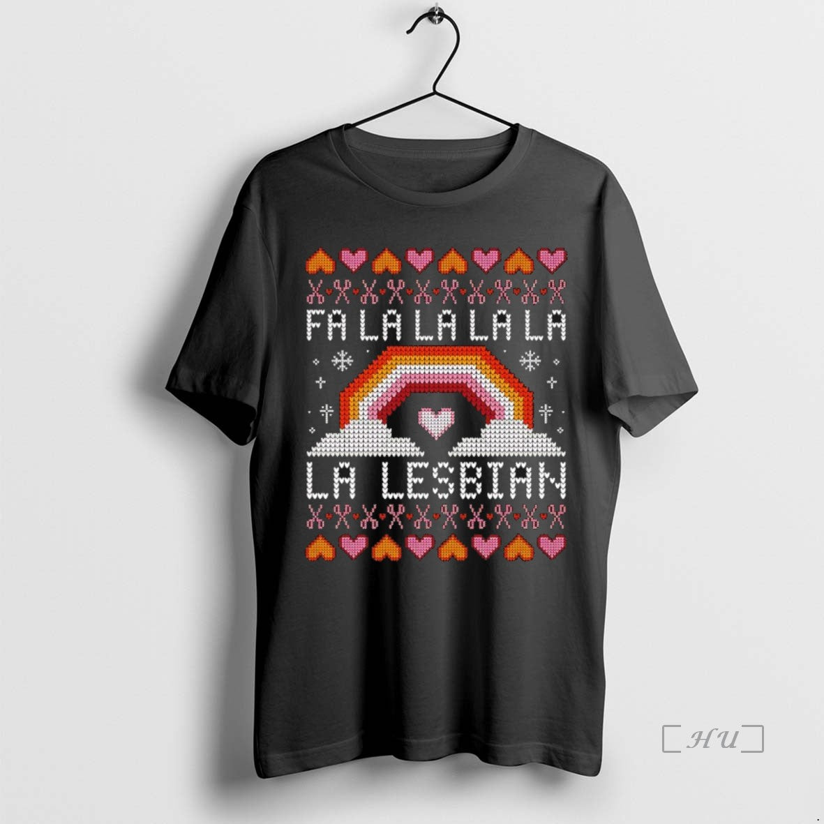 Officials Fa La La Lesbian Ugly Christmas Premium T Shirt Sweater