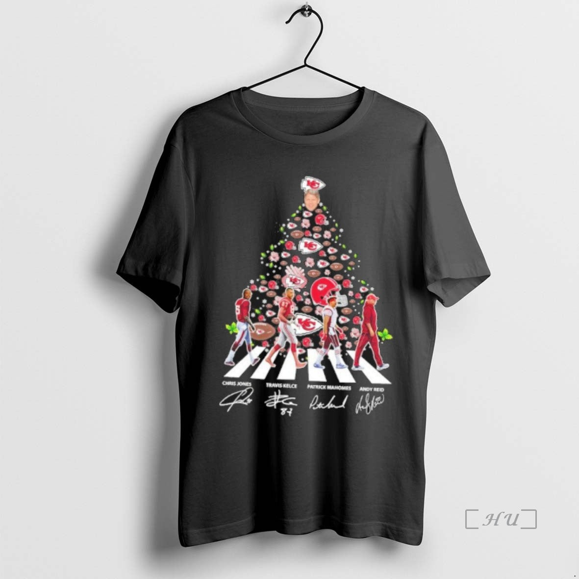 Officials Kansas City Chiefs Abbey Road Christmas Tree Premium T Shirt Sweater