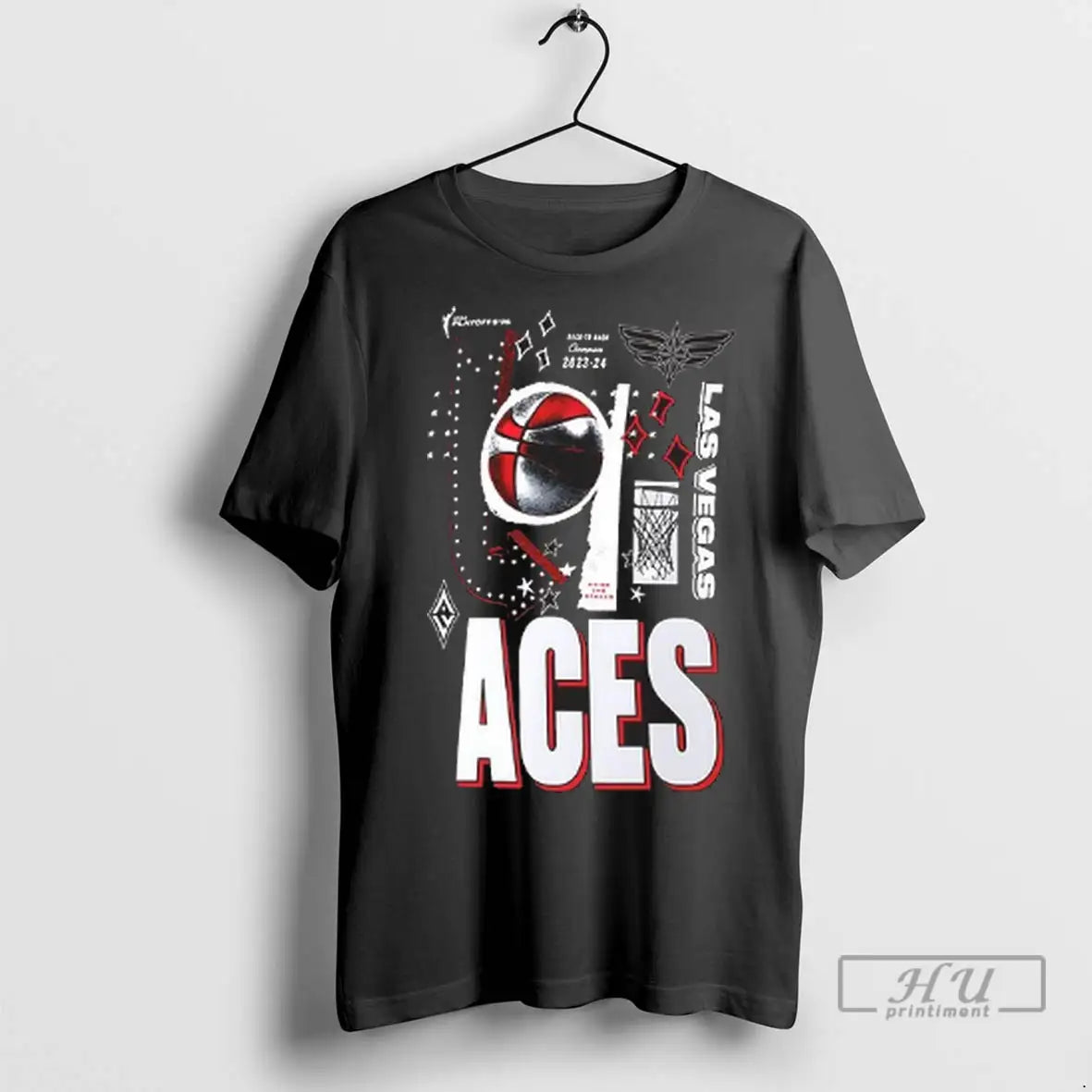 Officials Las Vegas Aces 2025 Wnba Wnba Playoffs In The Zone Logo T Shirt